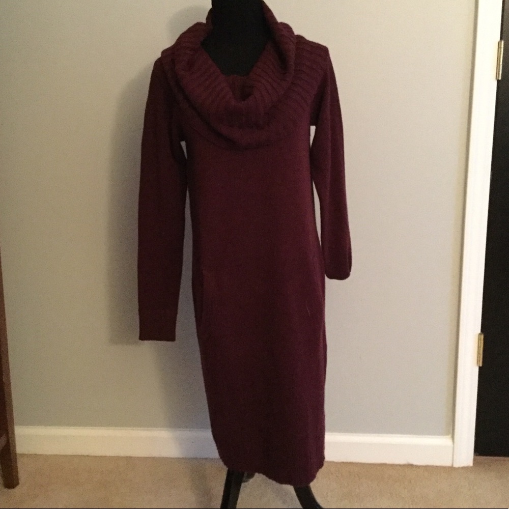 Eggplant purple sweater dress